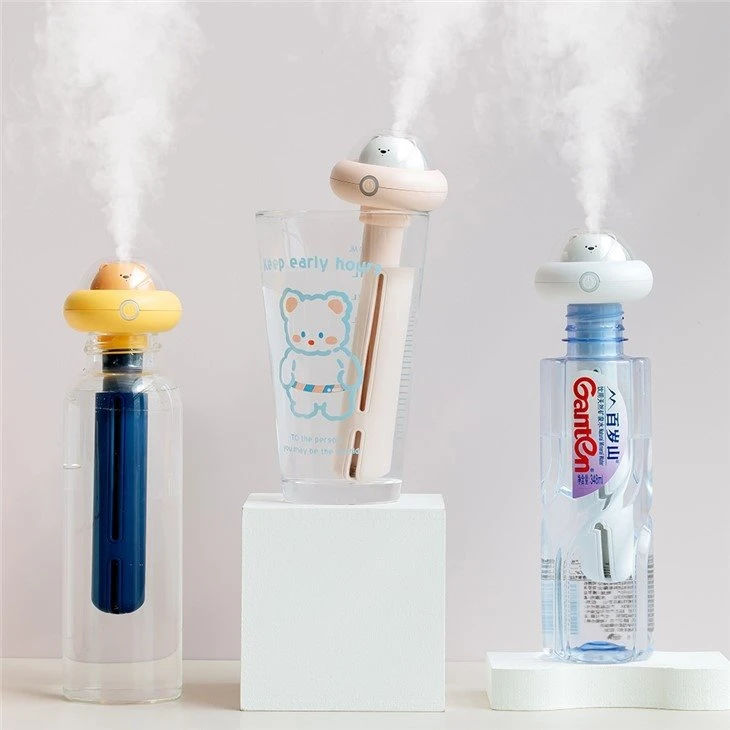 cute bear mini humidifier with night light